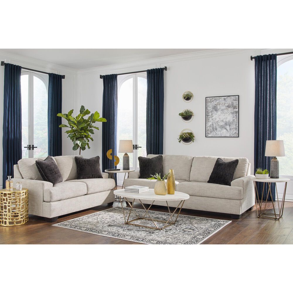 Ashley Vayda Stationary Loveseat in Pebble, , large