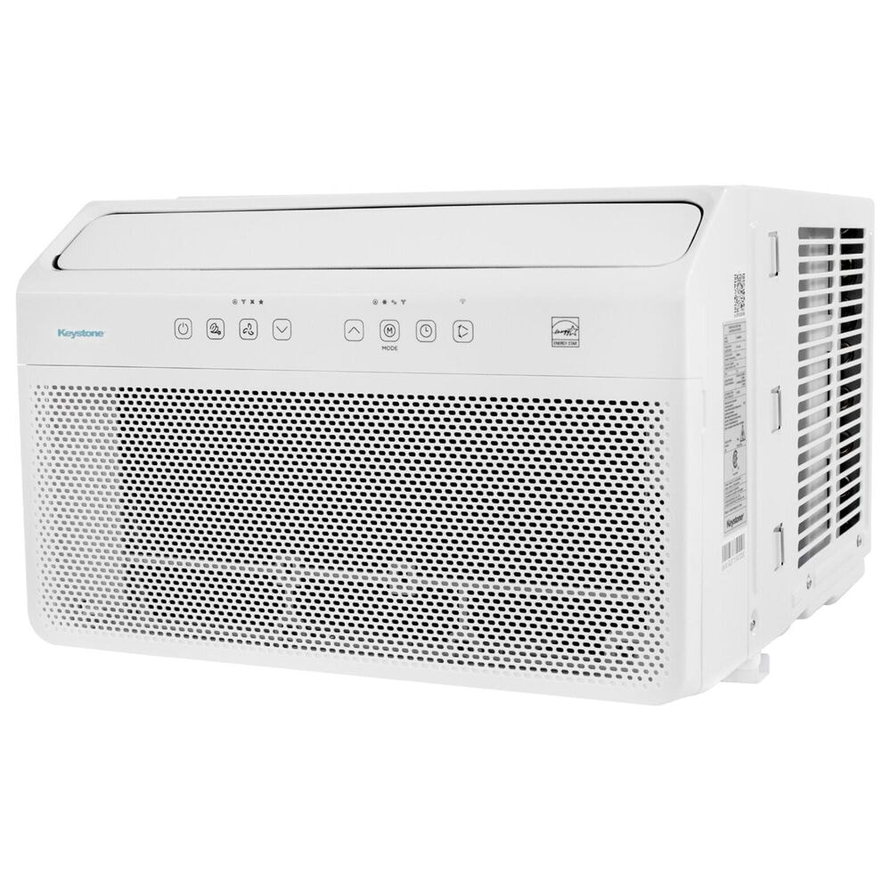 Keystone 8000 BTU Window Mounted Inverter Air Conditioner with Supplemental Heat in White, , large