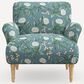 Rifle Paper Co Crafted by Cloth and Company Bristol Chair in Peonies Emerald, , large