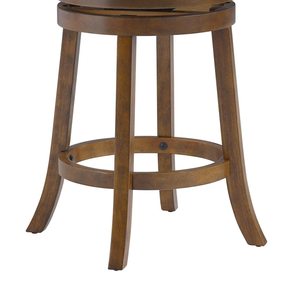 Sasha Lee Solid Wood and Upholstered Barstool in Brown, , large