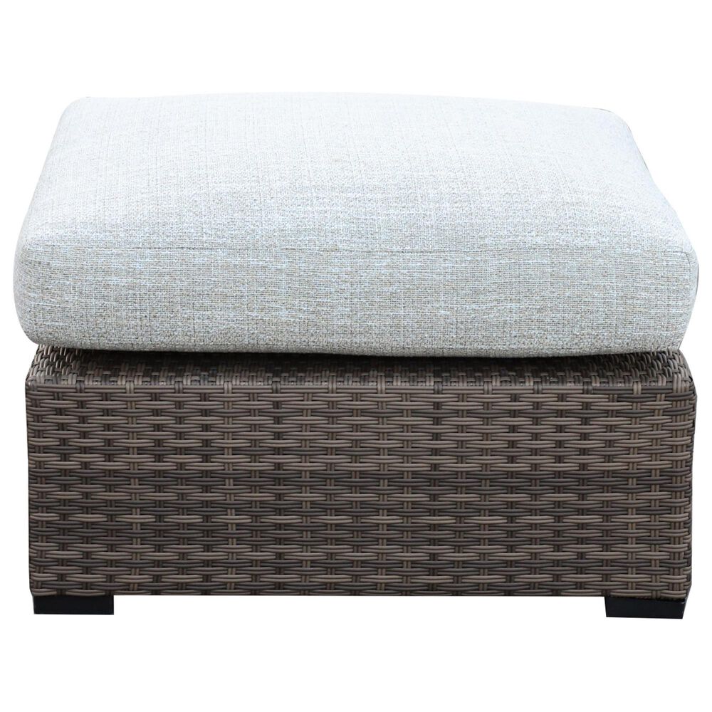 Summit Home Mendocino Outdoor Ottoman with Cushion in Brown, , large