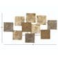 Maple and Jade 24" x 43" Wall Sculptures Carved Overlapping in Gold, , large