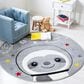 Safavieh Carousel CRK140 3" Round Grey and Ivory Kids  Area Rug, , large