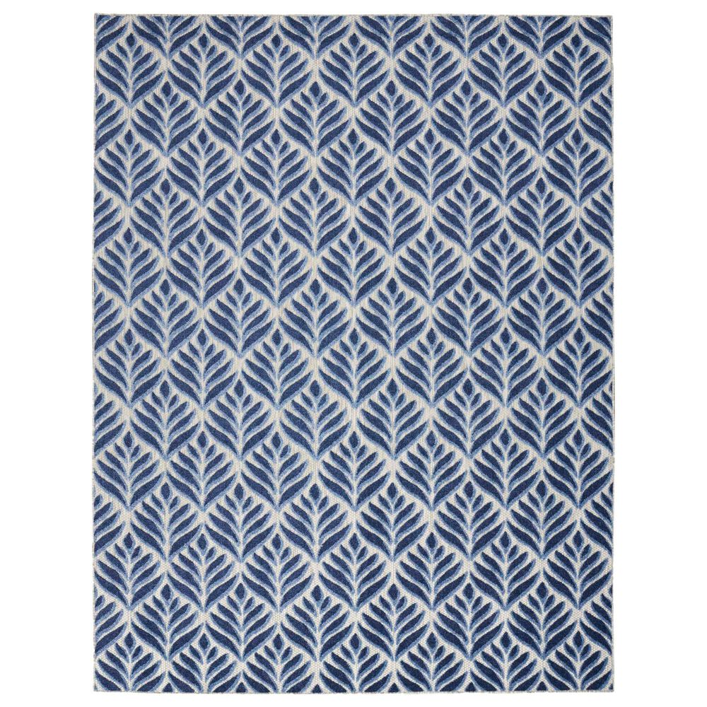 Nourison Aloha Floral 6" x 9" Blue Indoor/Outdoor Area Rug, , large