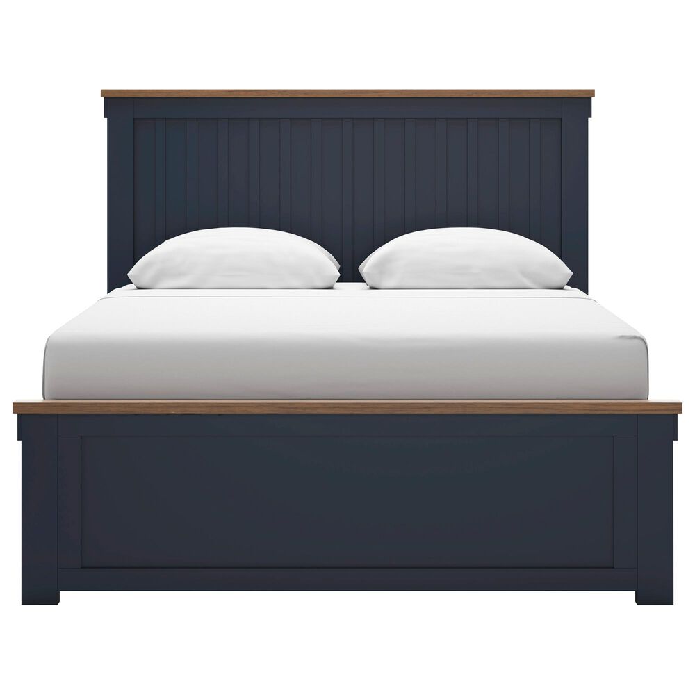 Ashley Landocken 4-Piece Queen Bedroom Set in Brown and Blue, , large