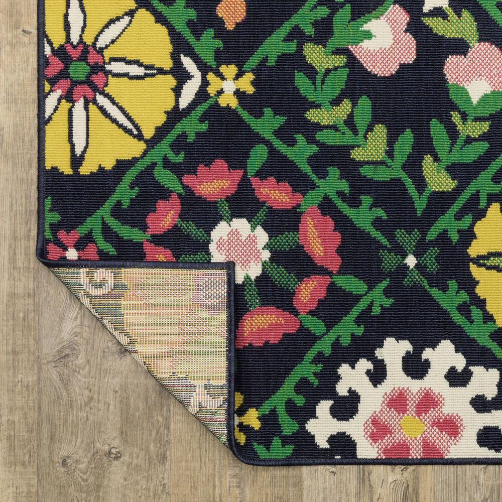 Oriental Weavers Havana HAV09 Navy and Multicolor 1'10" x 7'3" Indoor/Outdoor Runner, , large