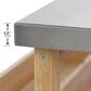 HOMLUX 50" Outdoor Kitchen Island in Natural and Stainless Steel, , large