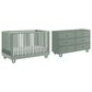 Oxford Baby Meridian 2-Piece Nursery Set with 3-in-1 Convertible Crib and Dresser in Olive Green, , large