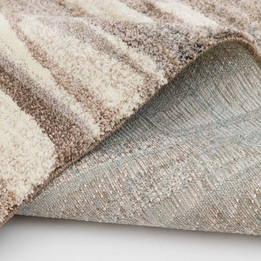 Central Oriental Structures Bryson Buff and Metal 5' x 7'6" Area Rug, , large