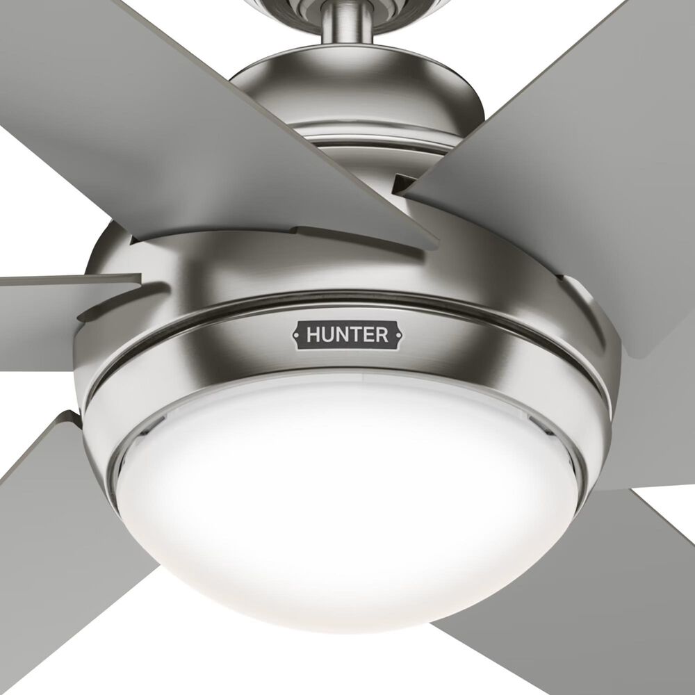 Hunter Sotto 52&quot; Ceiling Fan with LED Lights in Brushed Nickel, , large