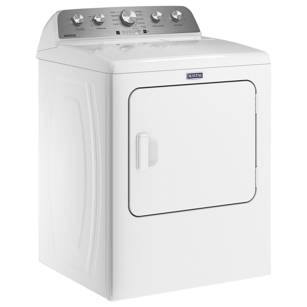 Maytag 7 Cu. Ft. Top Load Electric Dryer with Extra Power in White, , large