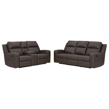 Ashley Lavenhorne 2-Piece Manual Reclining Living Room Set in Umber, , large
