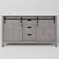 Lexora Home Marsyas 60" Double Bathroom Vanity in Ash Grey with 2 cm White Cultured Marble Top and Rectangular Sinks, , large