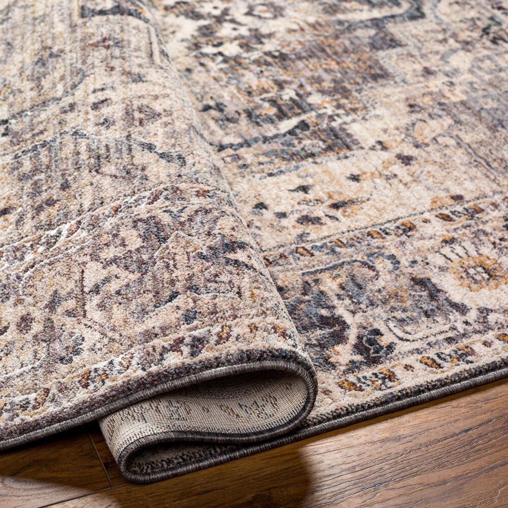 Surya Aida AAD-2311 5&#39; x 7&#39;9&quot; Beige, Medium Gray, Tan, Ivory, Deep Teal and Charcoal Area Rug, , large