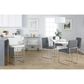 LumiSource Fuji 26" Counter Stool with White Upholstery in Stainless Steel (Set of 2), , large