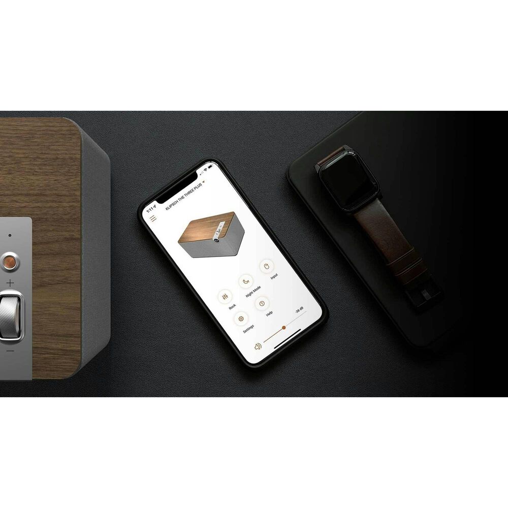 Klipsch The Three Plus Premium Bluetooth Speaker in Walnut, , large