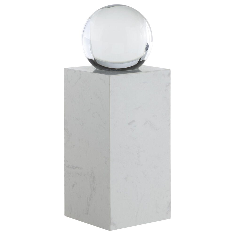 Ashley Sellner 12.25" Sculpture in Clear and White, , large