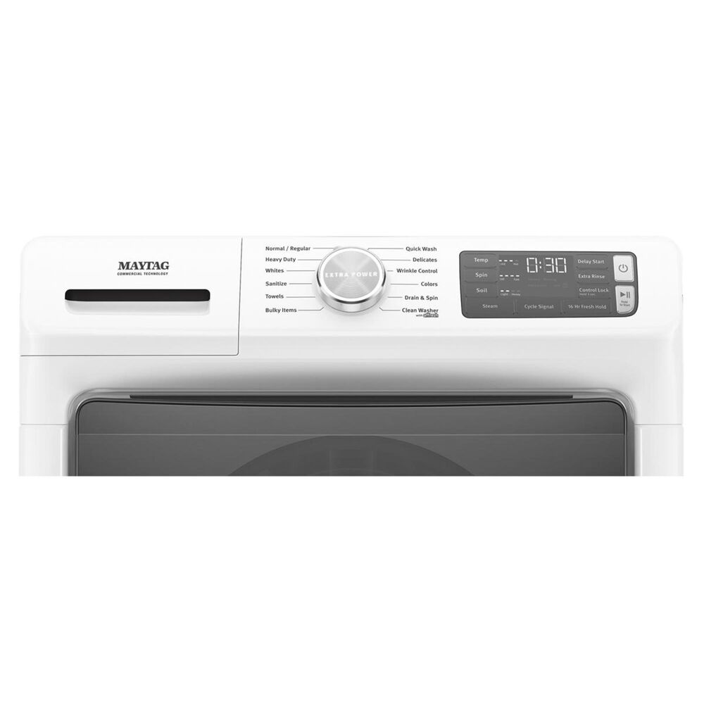 Maytag 4.8 Cu. Ft. Front Load Washer with Steam in White, , large