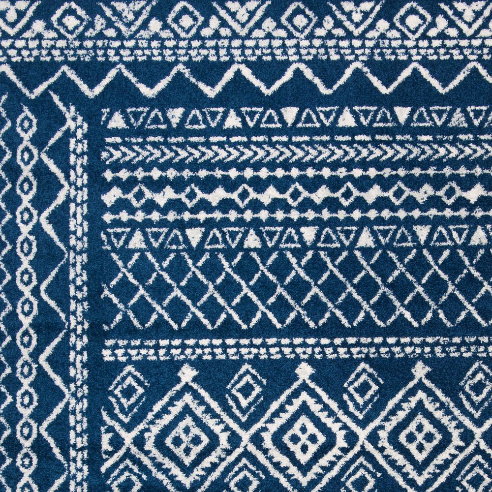 Safavieh Tulum TUL268N 6&#39;7&quot; Square Navy and Ivory Area Rug, , large