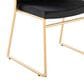 LumiSource Dutchess Side Chair with Black Velvet Cushion in Gold (Set of 2), , large