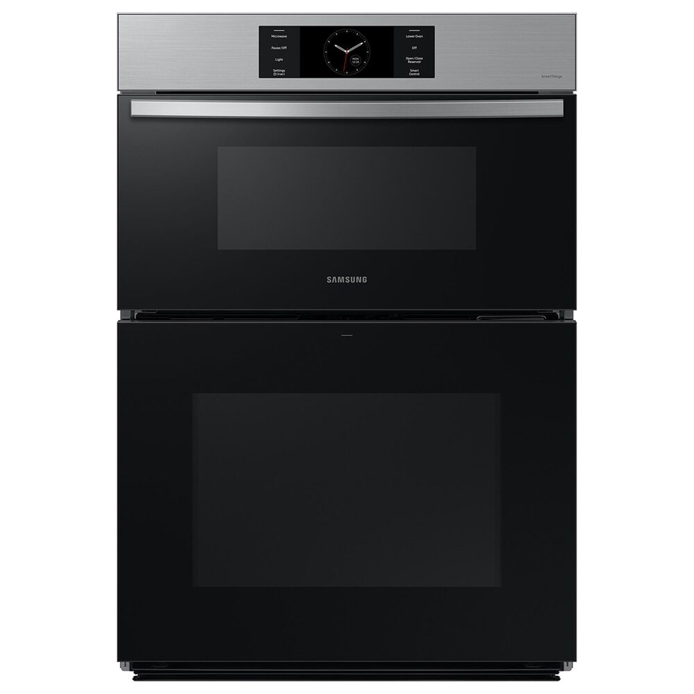 Samsung Bespoke 2-Piece Kitchen Package with Stainless Steel Bespoke 30" Combination Wall Oven and Black 30" Induction Cooktop, , large