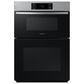 Samsung Bespoke 2-Piece Kitchen Package with Stainless Steel Bespoke 30" Combination Wall Oven and Black 30" Induction Cooktop, , large