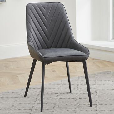 Urban Home Lucia Dining Side Chair in Black, , large