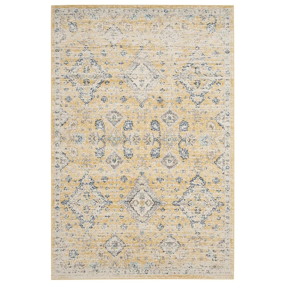 Safavieh Evoke EVK224B-5 5&#39;1&quot; x 7&#39;6&quot; Gold/Ivory Area Rug, , large