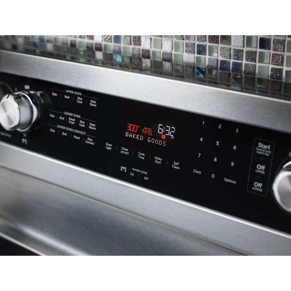 KitchenAid 30&quot; Freestanding Double Oven Electric Range in Stainless Steel, , large