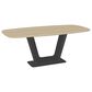 Amisco Amelia and Charlotte 7-Piece Rectangular Dining Set in Black Coral and Nature, , large
