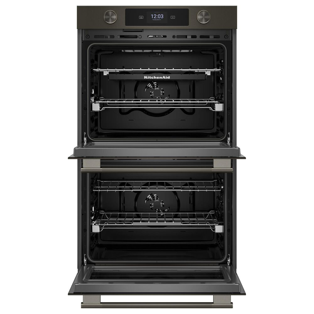 KitchenAid 2-Piece Kitchen Package with Black Ore 30" Smart Double Wall Oven and Stainless Steel 36" Gas Cooktop, , large