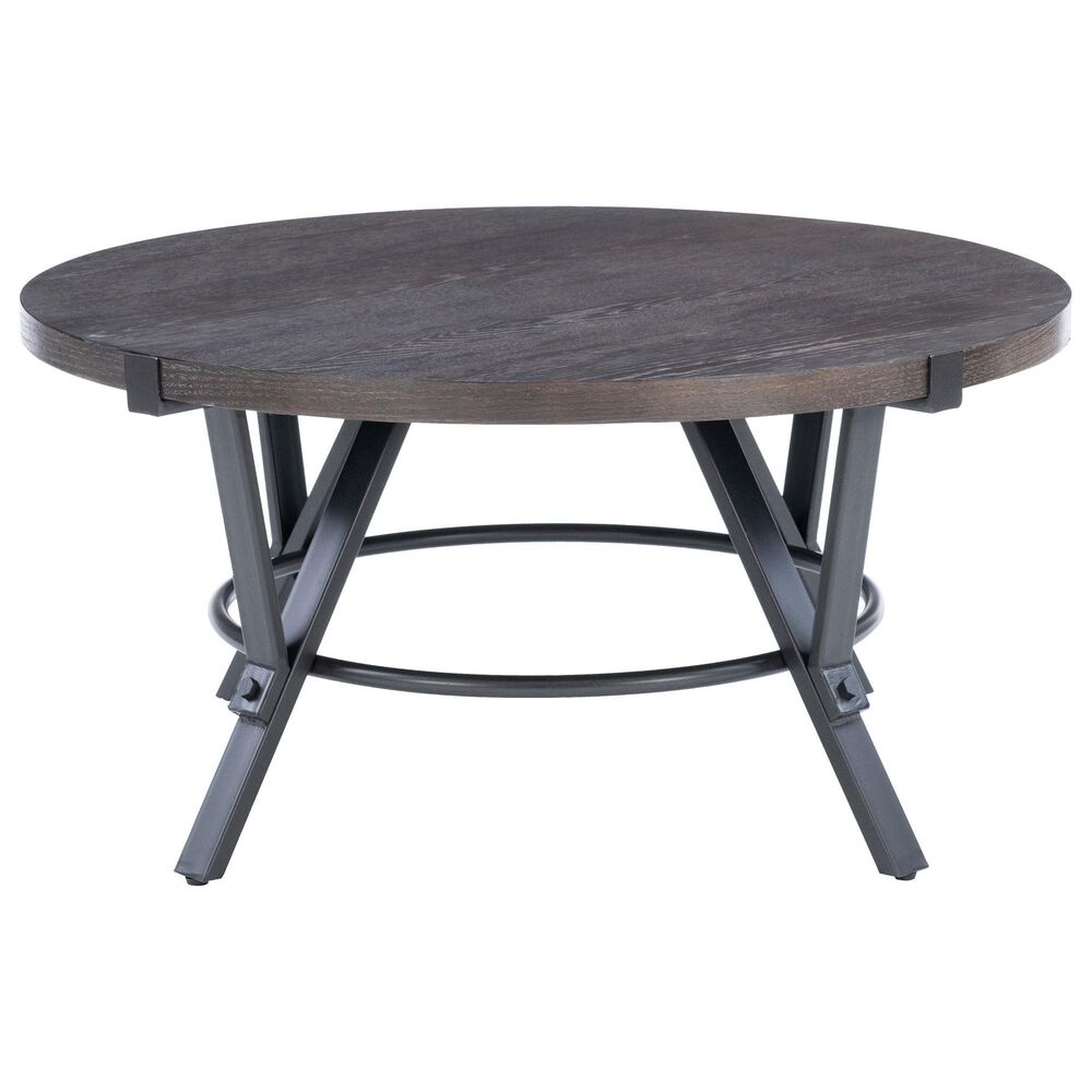 Linon Home Decor Glenroy 3-Piece Occasional Table Set in Charcoal Brown and Charcoal Grey, , large