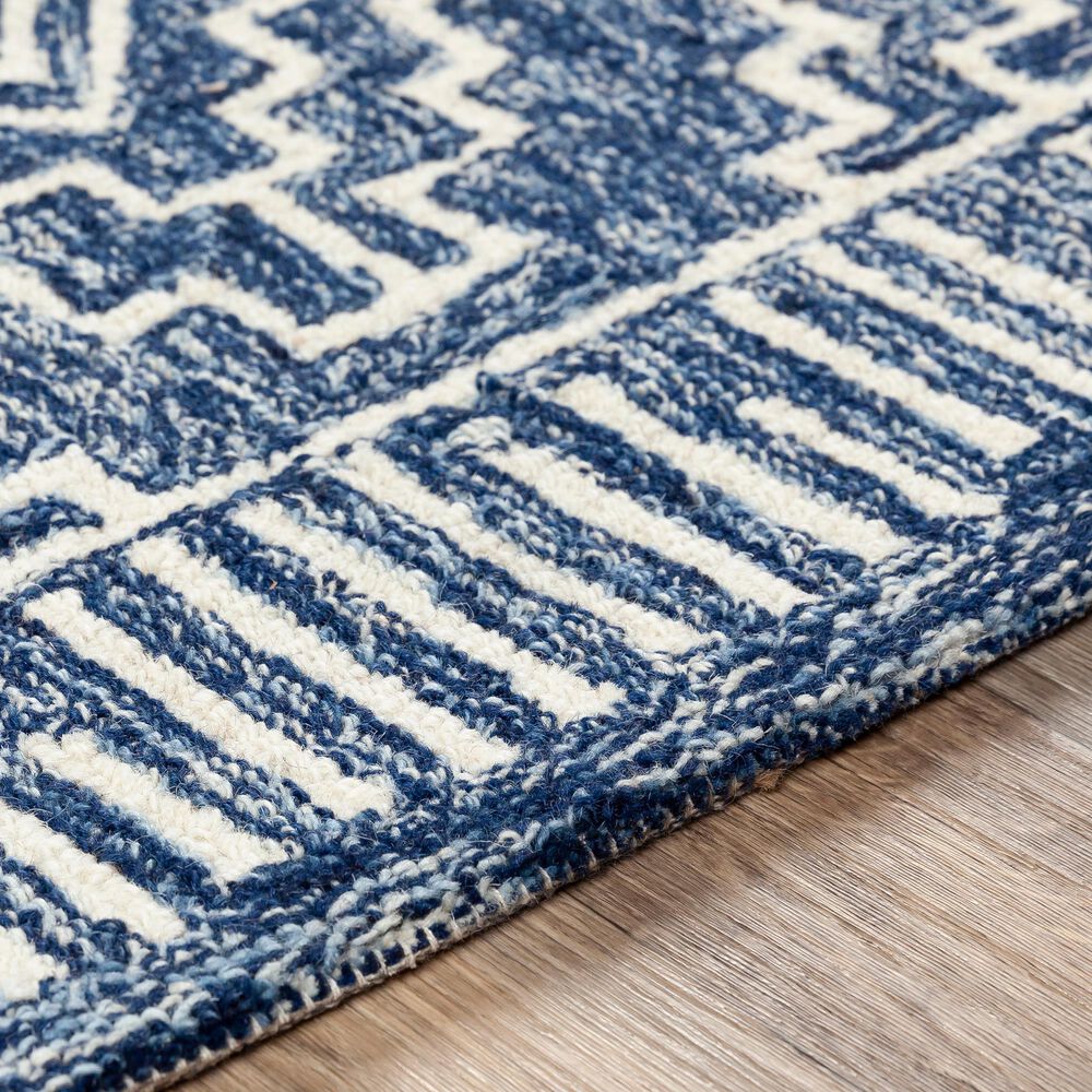Surya Granada GND-2322 5&#39; x 7&#39;6&quot; Dark Blue, Denim and Ivory Area Rug, , large