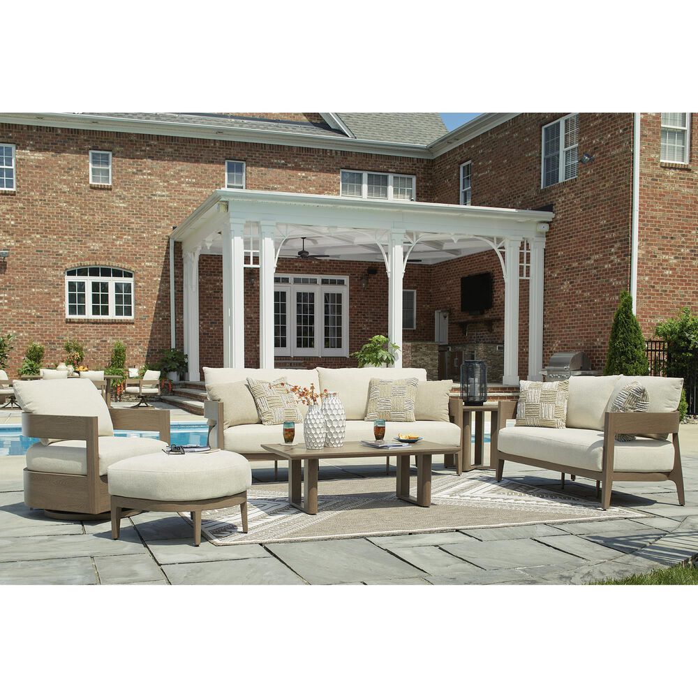 Ashley Serene 4-Piece Patio Conversation Set in White, , large