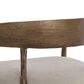 37B Zanatta Counter Stool with Taupe Grey Cushion in Antique Brass, , large
