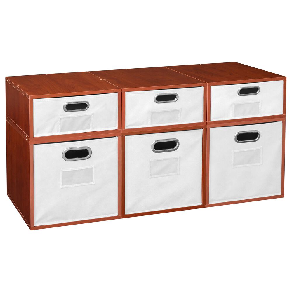 Regency Global Sourcing Niche Cubo 6-Piece Storage Set in Cherry/White, , large