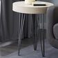 Maple and Jade Round Accent End Table in Brown and Black, , large