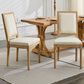 Hearth and Haven Upholstered Side Chair with Square Backrest in Beige (Set of 2), , large