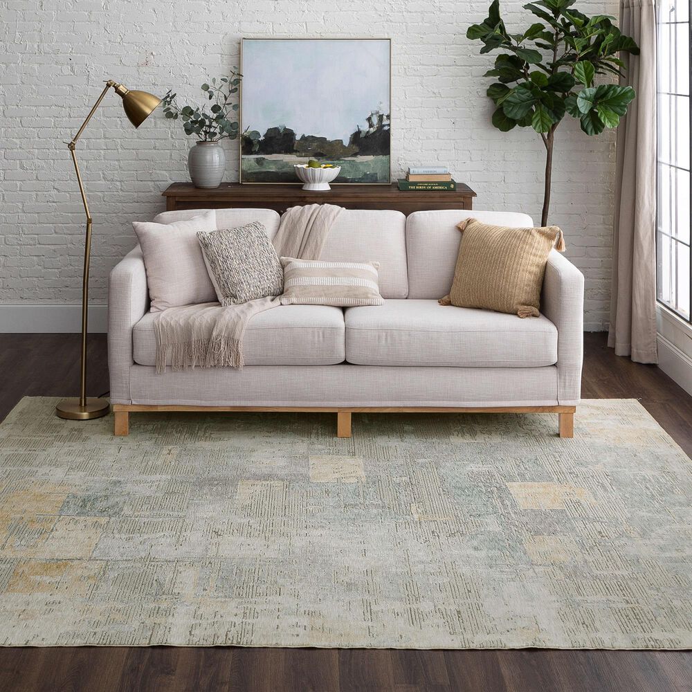 Karastan Memento Nostalgic 8&#39; x 10&#39;5&quot; Blue Area Rug, , large