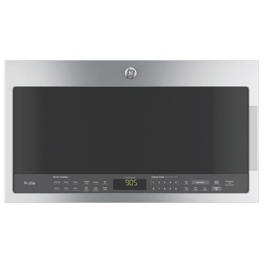 GE Profile 2.1 Cu. Ft. Over the Range Microwave with Sensor in Stainless Steel, , large