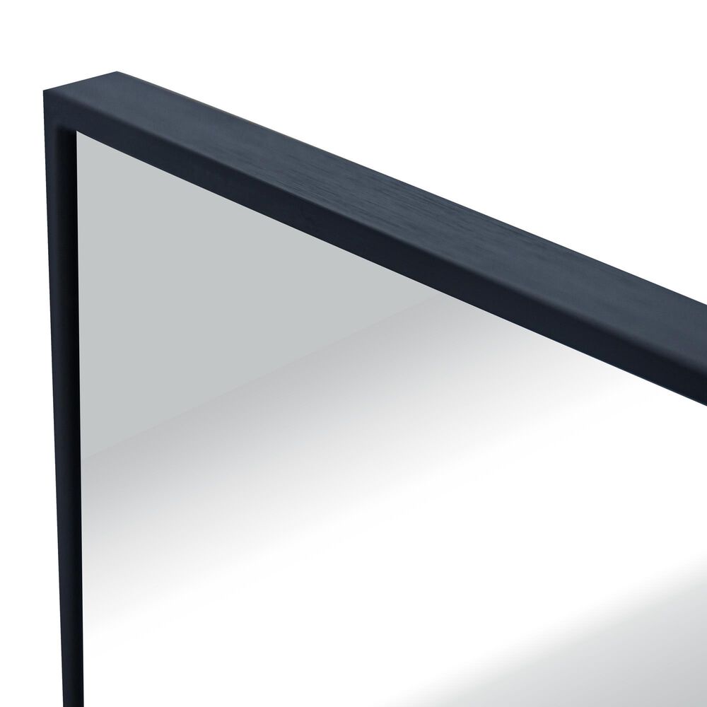 Garber Collection 60&quot; Metal Modern Wall Mirror in Black, , large
