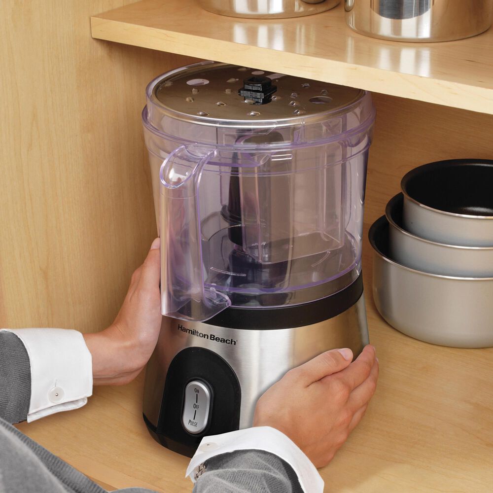 Hamilton Beach 10Cup Food Processor with Compact Storage in Black and Stainless Steel Shop NFM