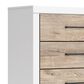 Ashley Charbitt 5-Drawer Chest in Matte White and Replicated Oak Grain, , large
