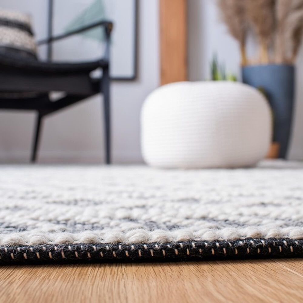 Safavieh Natura NAT482A 2&#39;3&quot; x 8&#39; Ivory and Black Runner, , large