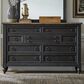 Belle Furnishings 9-Drawer Dresser in Black and Dusty Taupe, , large