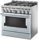 KitchenAid 36" Professional Dual Fuel Range in Misty Blue, , large