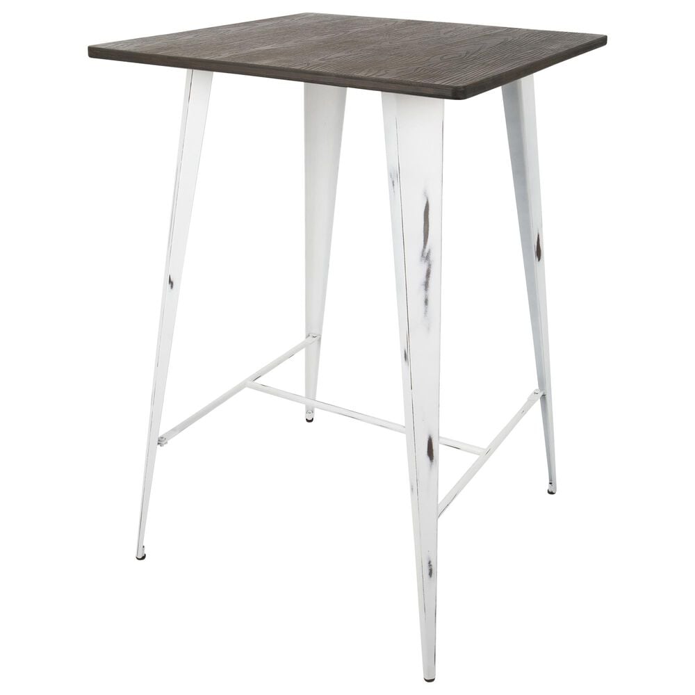 Lumisource Oregon Pub Table in Espresso and Vintage White, , large