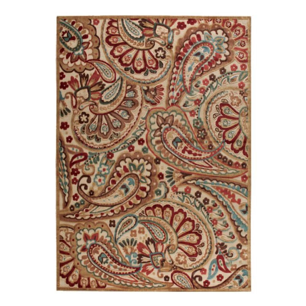 Nourison Graphic Illusions GIL14-LMT 7"9" x 10"10" Light Multi-Color Area Rug, , large