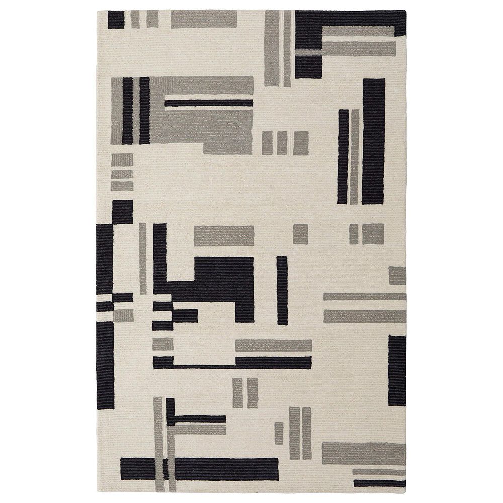 Feizy Maguire 8903F 3"6" x 5"6" Ivory and Black Area Rug, , large