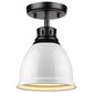Golden Lighting Duncan Flush Mount in Matte Black and White, , large